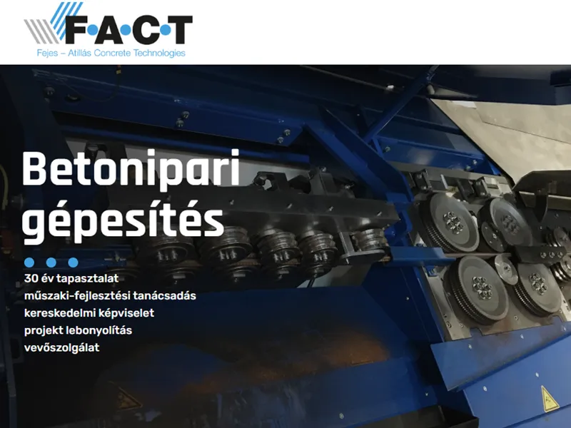 Fact Plus — Ipar weboldal előnézet