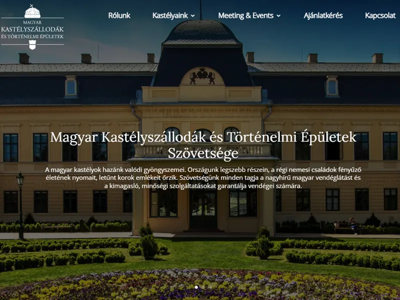 Kastélyszállodák — Vendéglátás weboldal előnézet